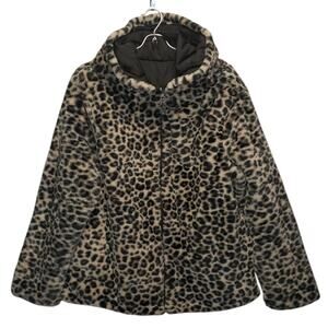 Classic Concepts Reversible Animal Print Winter Jacket Sz M Cozy Statement Piece